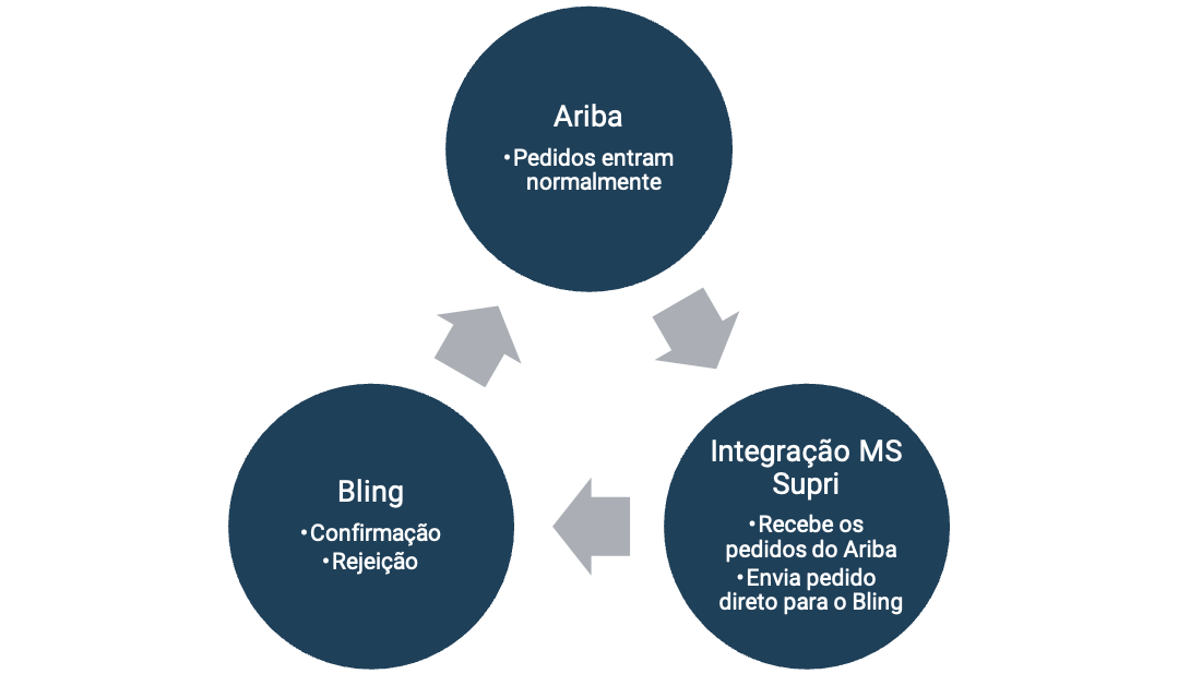 FLuxo de integração com SAP Ariba e BLING